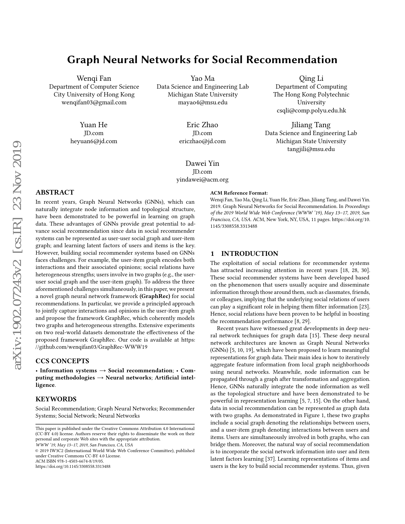 Graph Neural Networks für soziale Empfehlungen