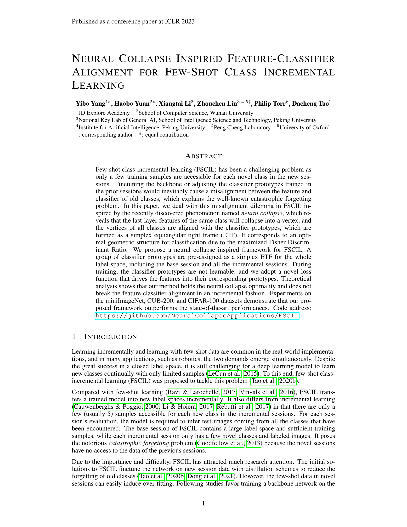 Neural Collapse Inspired Feature-Classifier Alignment for Few-Shot Class-Incremental Learning