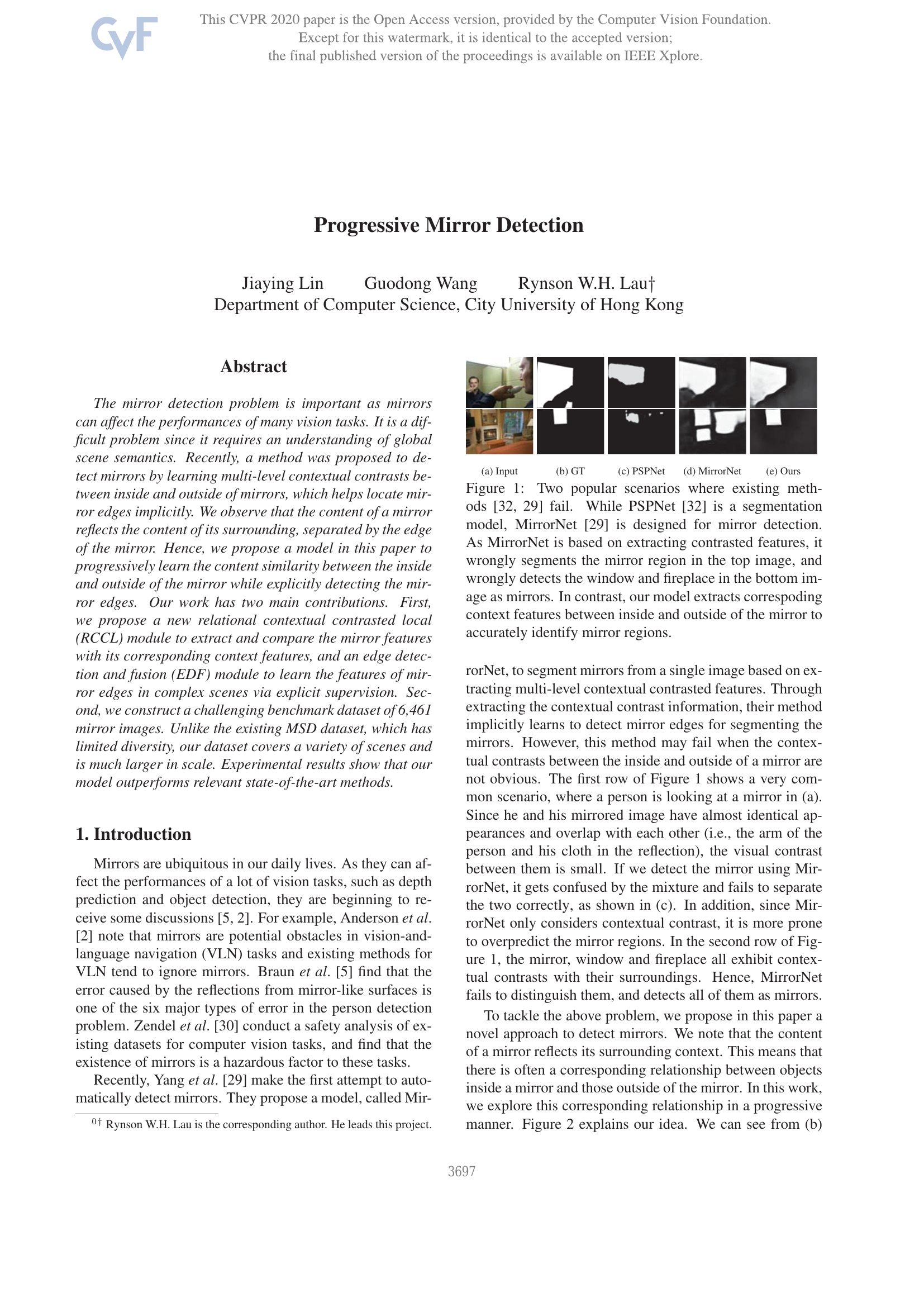Progressive Mirror Detection