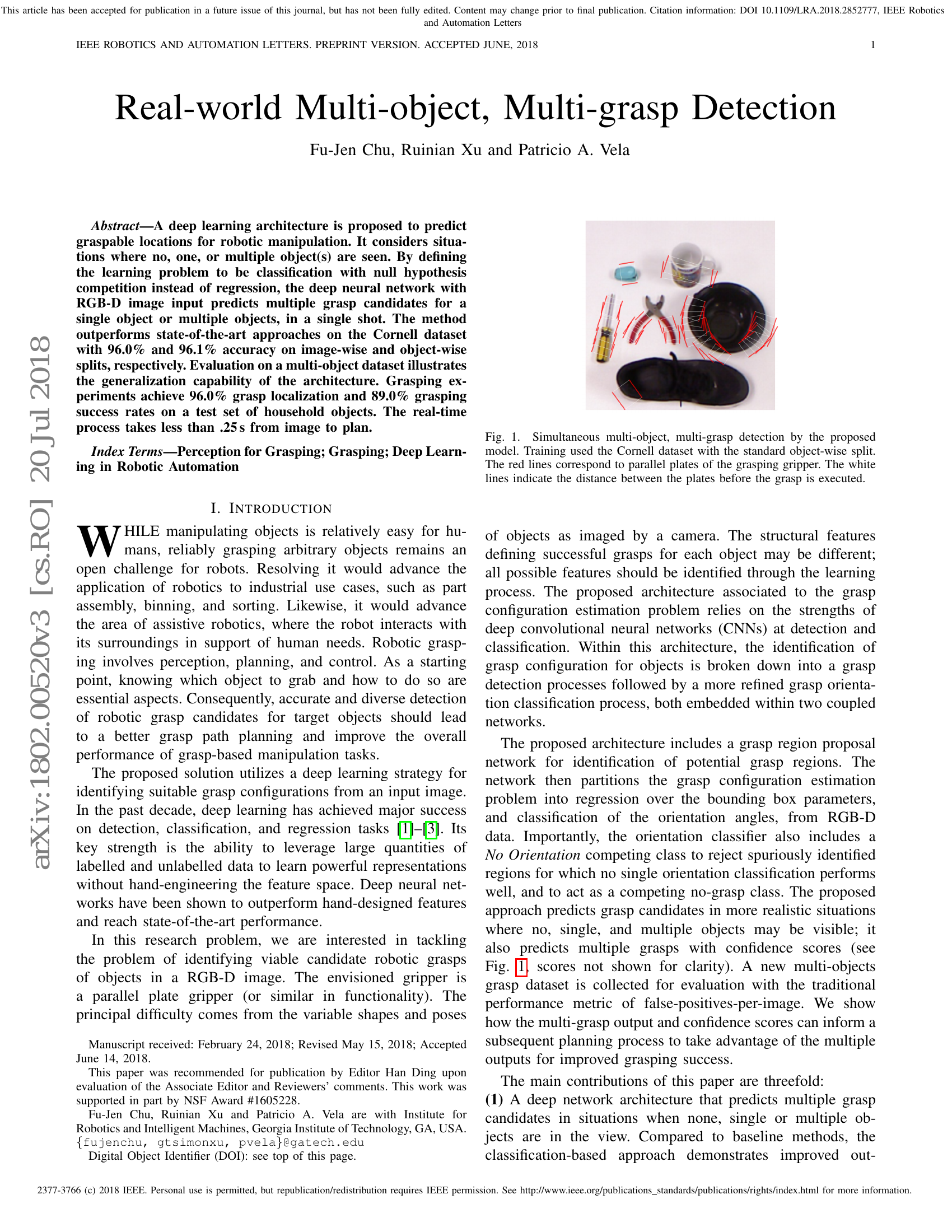 Real-world multiobject, multigrasp detection