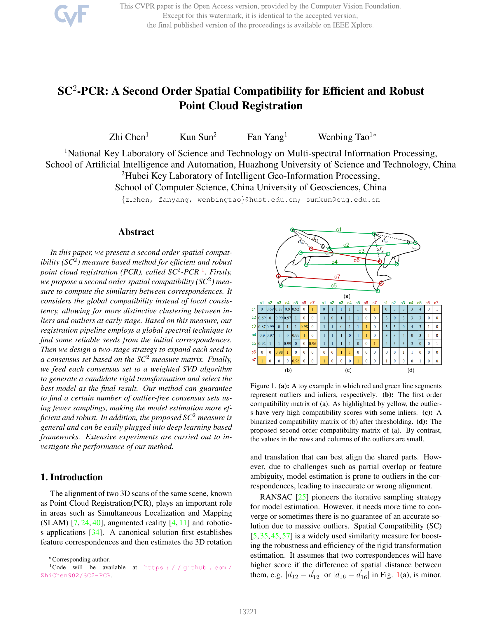 SC2-PCR：一种用于高效且鲁棒点云配准的二阶空间兼容性方法