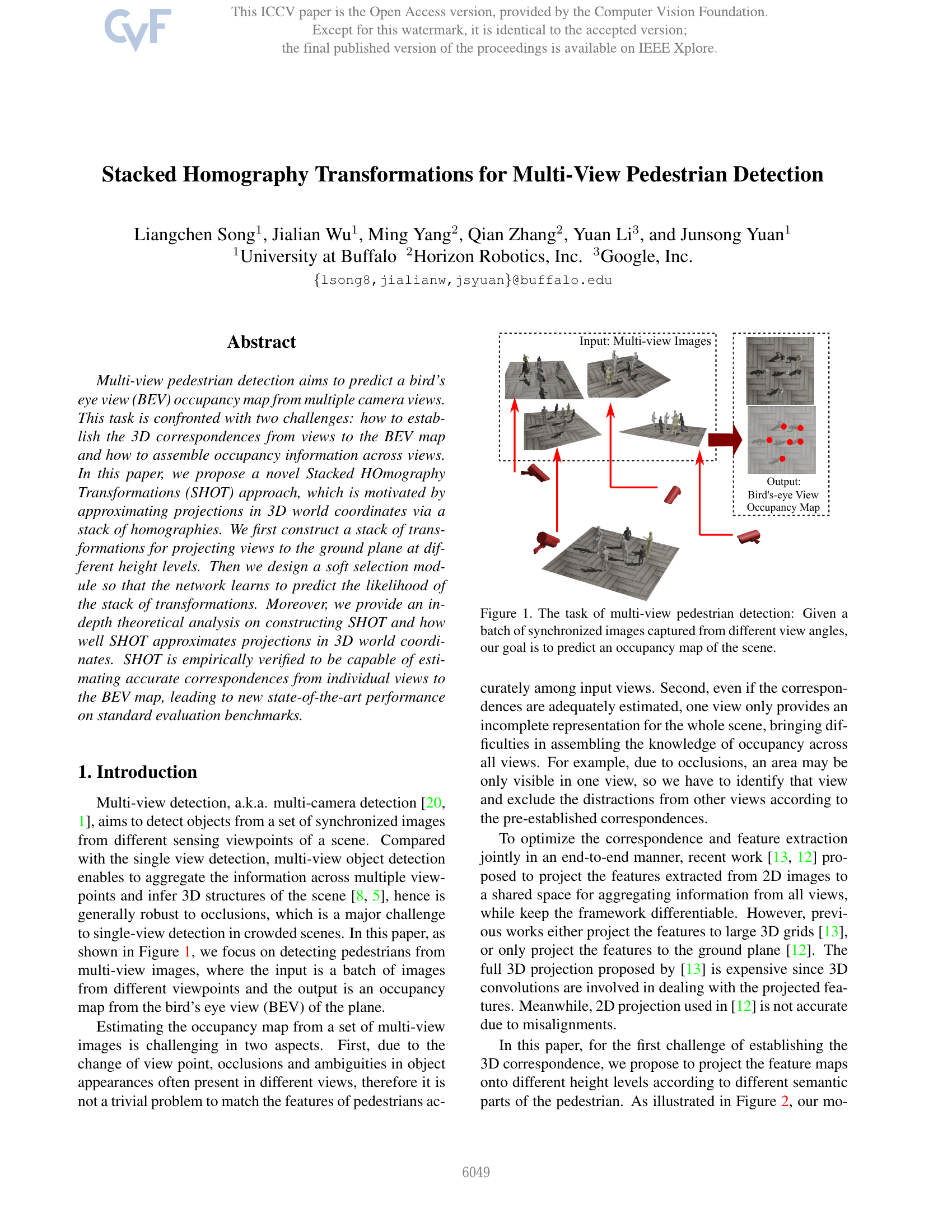 Stacked Homography Transformations for Multi-View Pedestrian Detection