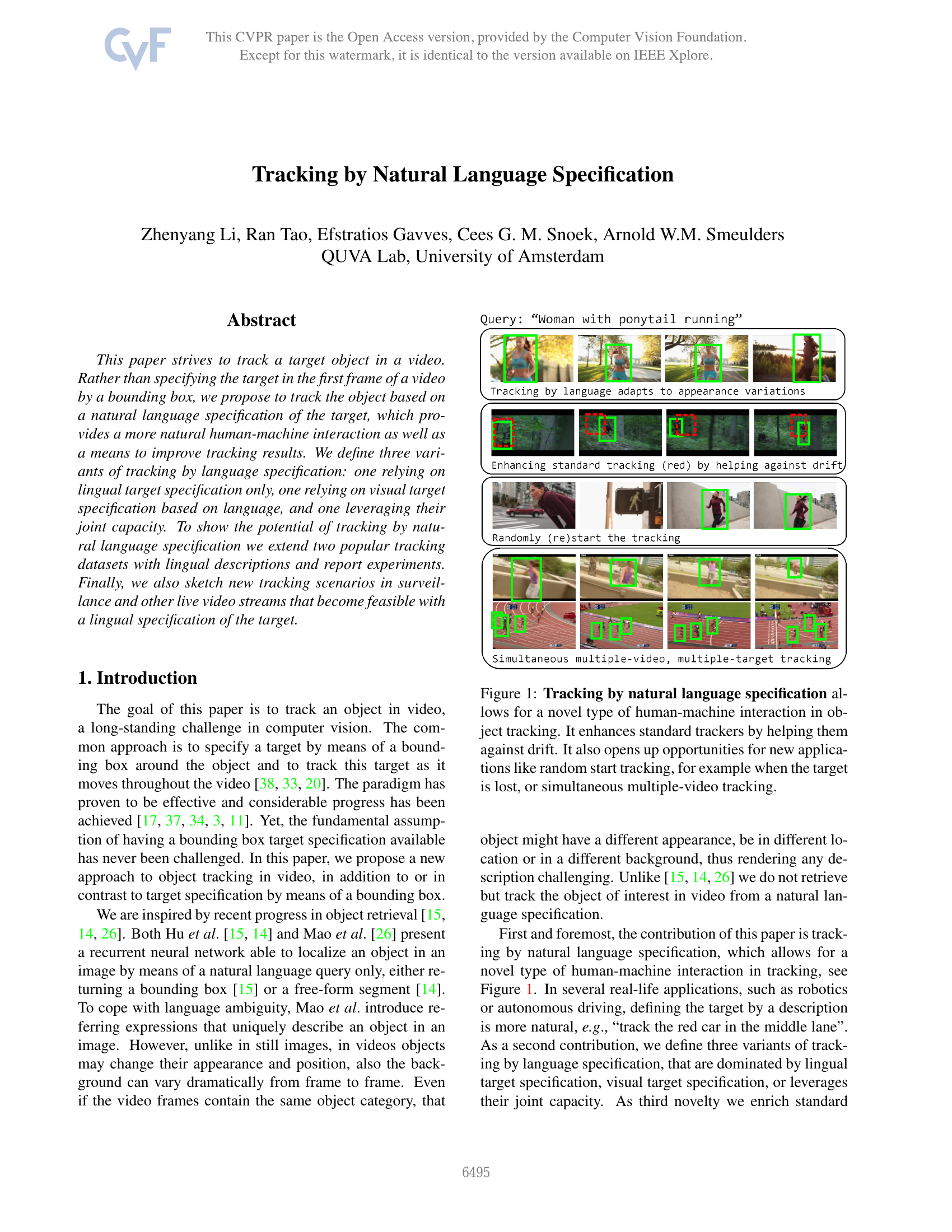 Tracking by Natural Language Specification